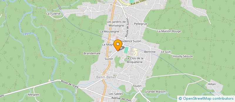 localisation de l'entreprise SCI DU 9 ROUTE DE SUZONT  BELIN-BELIET