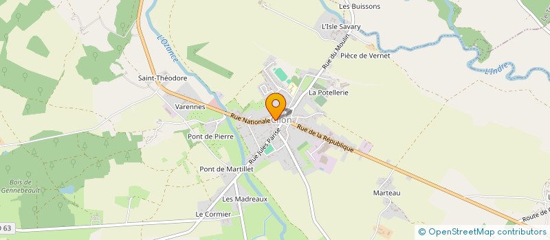 localisation de l'entreprise SCI DU 9 ROUTE NATIONALE à CLION