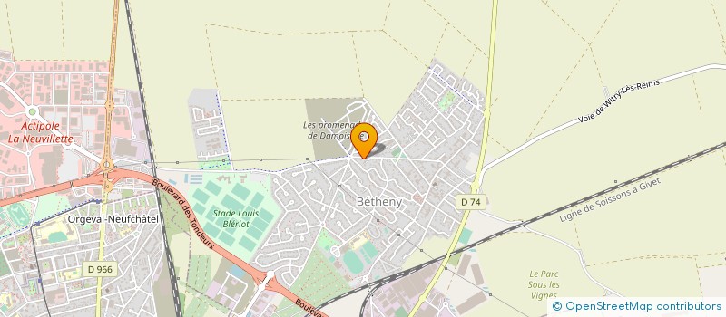 localisation de l'entreprise SCI DU 9 RTE DE LA NEUVILLETTE  BETHENY