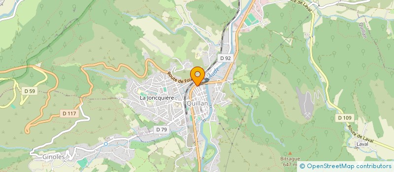 localisation de l'entreprise SCI DU 9 RUE ARAGO à QUILLAN