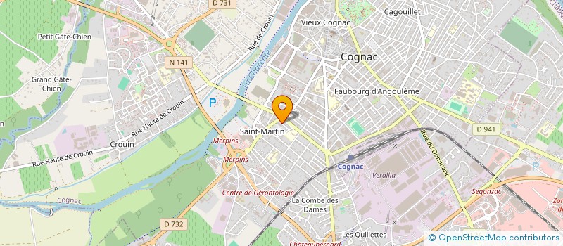 localisation de l'entreprise SCI DU 9 RUE BARDON à COGNAC