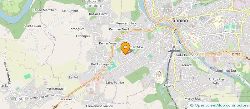 localisation de l'entreprise SCI DU 9 RUE DONVAL  LANNION