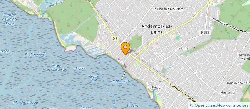 localisation de l'entreprise SCI DU 9 RUE JULIEN GOUBET  ANDERNOS-LES-BAINS