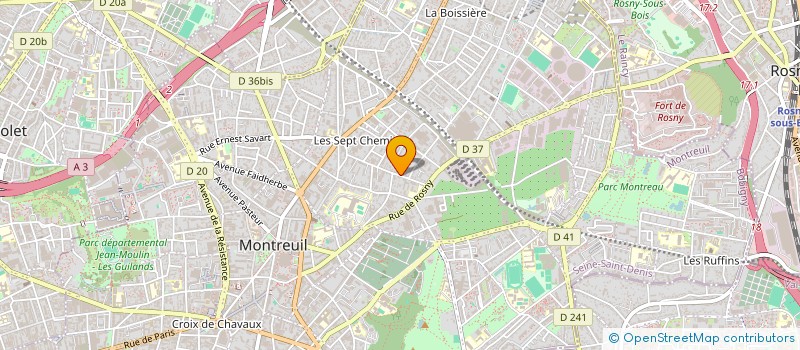 localisation de l'entreprise SCI DU 90 RUE DE VINCENNES à MONTREUIL