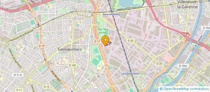 localisation de l'entreprise SCI DU 90 RUE DES CABOEUFS à GENNEVILLIERS