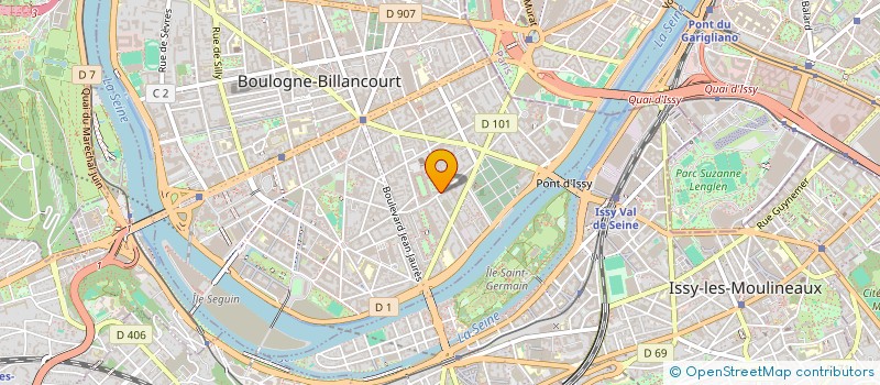 localisation de l'entreprise SCI DU 92 BIS RUE DU POINT DU JOUR à BOULOGNE-BILLANCOURT