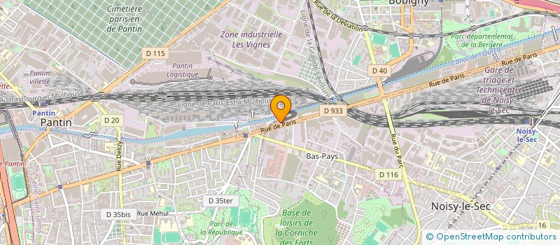 localisation de l'entreprise SCI DU 93 LOLIVE  BOBIGNY