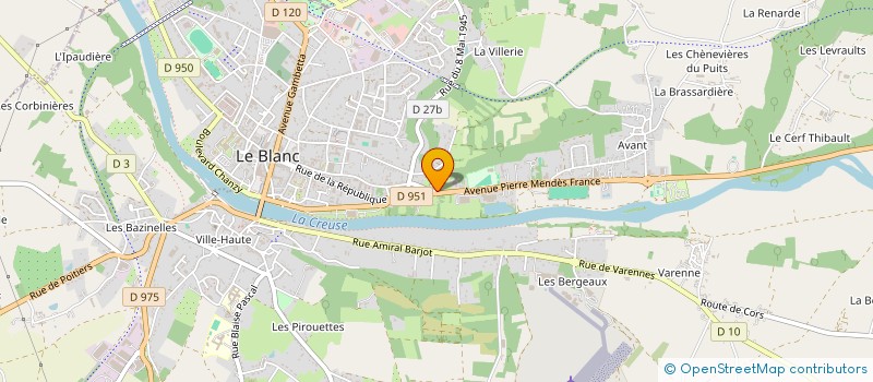 localisation de l'entreprise SCI DU 93 RUE DE RUFFEC à LE BLANC