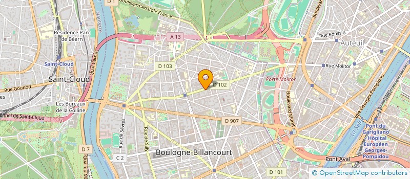 localisation de l'entreprise SCI DU 93 RUE DU CHATEAU à BOULOGNE-BILLANCOURT