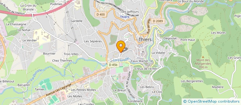 localisation de l'entreprise SCI DU 98 AVENUE BERANGER  THIERS