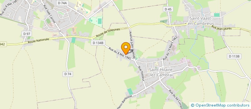 localisation de l'entreprise SCI DU BAC  SAINT-HILAIRE-LEZ-CAMBRAI