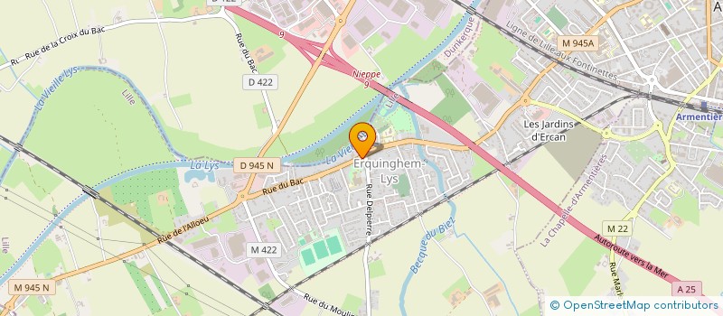 localisation de l'entreprise SCI DU BAC  ERQUINGHEM-LYS