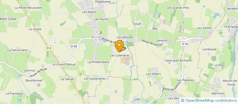 localisation de l'entreprise SCI DU BAGNE  BIZIAT