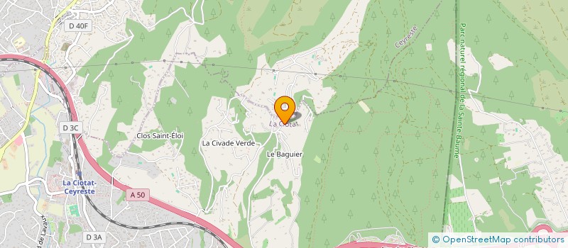 localisation de l'entreprise SCI DU BAGUIER à LA CIOTAT