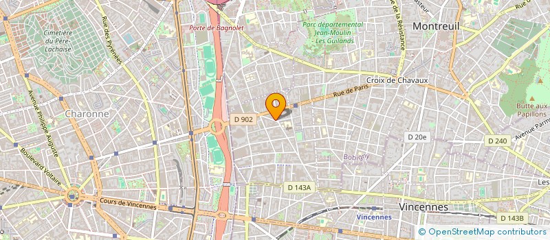 localisation de l'entreprise SCI DU BAINS DOUCHES à MONTREUIL