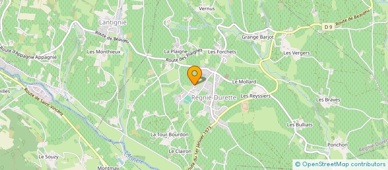 localisation de l'entreprise SCI DU BARONBIC  REGNIE-DURETTE