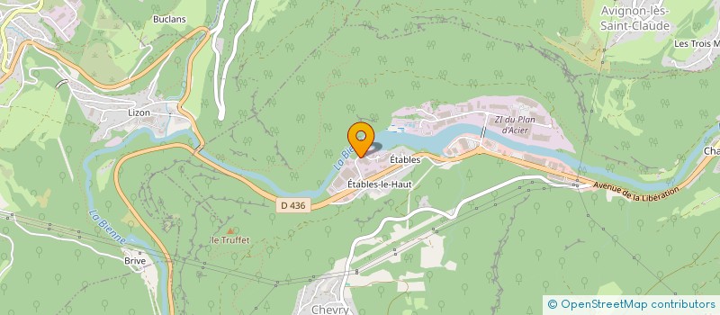 localisation de l'entreprise SCI DU BARRAGE  SAINT-CLAUDE