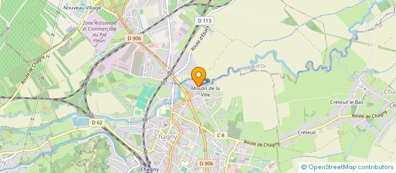 localisation de l'entreprise SCI DU BARRAGE  CHAGNY