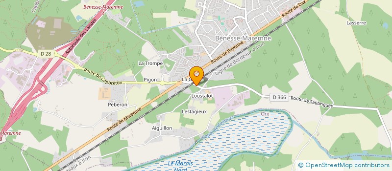 localisation de l'entreprise SCI DU BARRAT  BENESSE-MAREMNE