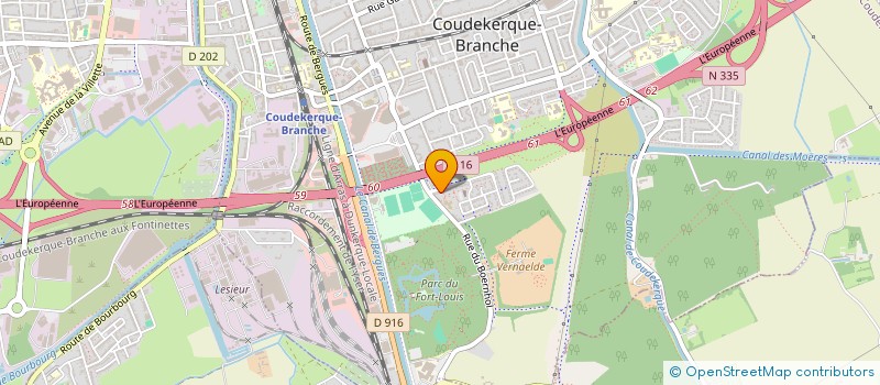 localisation de l'entreprise SCI DU BARREAU  COUDEKERQUE-BRANCHE