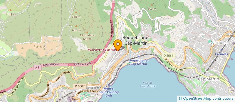 localisation de l'entreprise SCI DU BARRONAT à ROQUEBRUNE-CAP-MARTIN