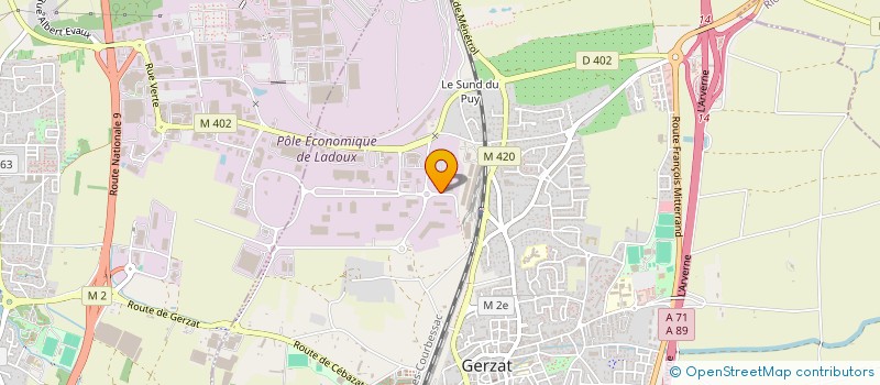 localisation de l'entreprise SCI DU BAS CHARMET  GERZAT