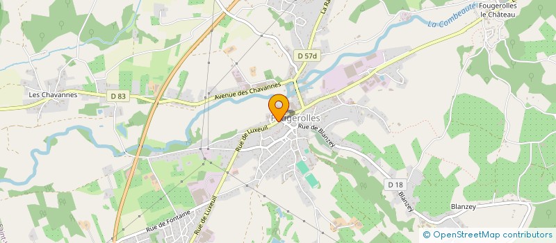 localisation de l'entreprise SCI DU BAS DE LAVAL  FOUGEROLLES-SAINT-VALBERT