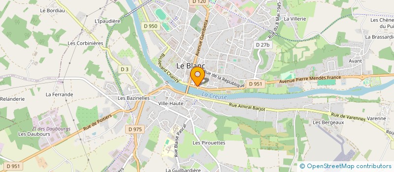 localisation de l'entreprise SCI DU BATEAU à LE BLANC
