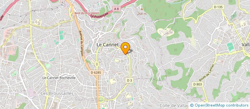 localisation de l'entreprise SCI DU BATEGUIER à LE CANNET