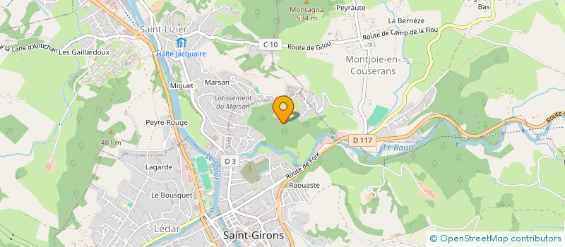 localisation de l'entreprise SCI DU BAUP à SAINT-GIRONS