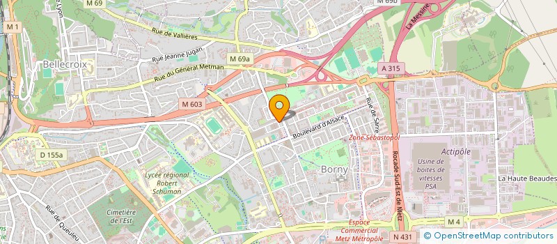 localisation de l'entreprise SCI DU BEARN  METZ