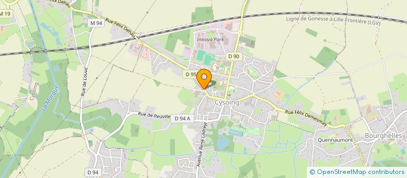 localisation de l'entreprise SCI DU BEC VERT  CYSOING