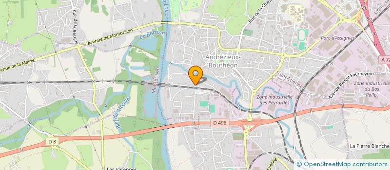 localisation de l'entreprise SCI DU BECORE  ANDREZIEUX-BOUTHEON