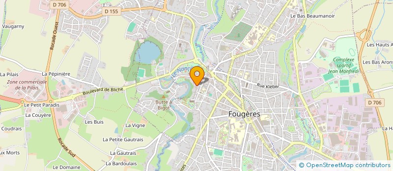 localisation de l'entreprise SCI DU BEFFROI  FOUGERES