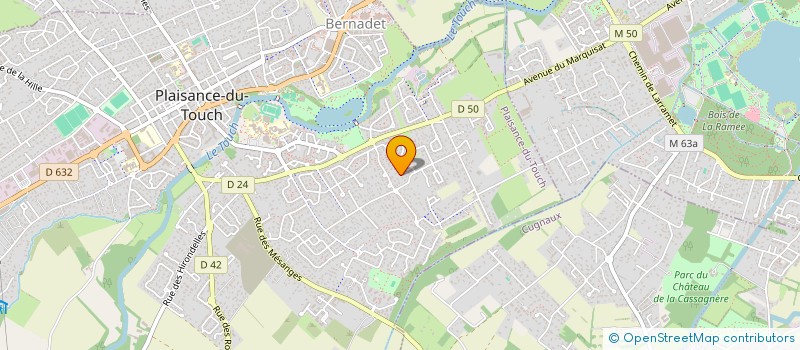 localisation de l'entreprise SCI DU BERGER  PLAISANCE-DU-TOUCH