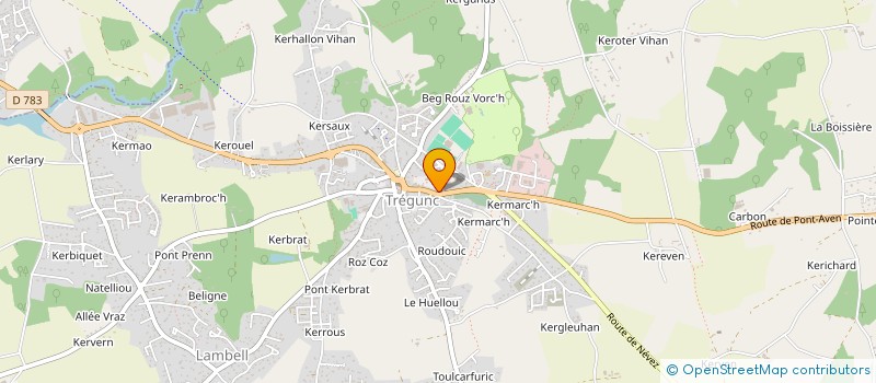 localisation de l'entreprise SCI DU BERGER  TREGUNC