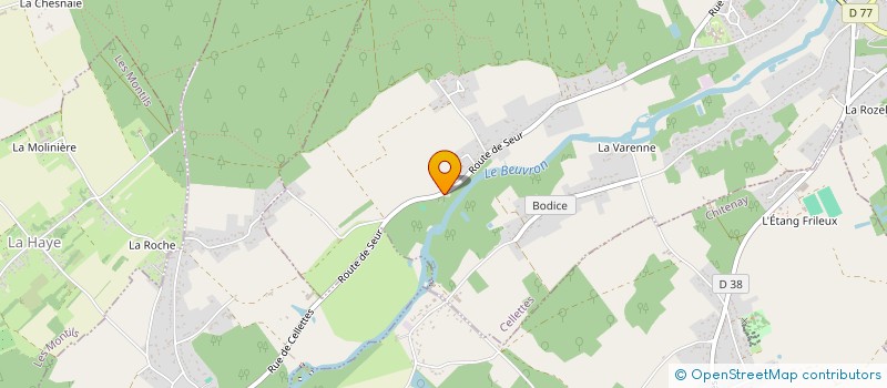localisation de l'entreprise SCI DU BEUVRON à CELLETTES