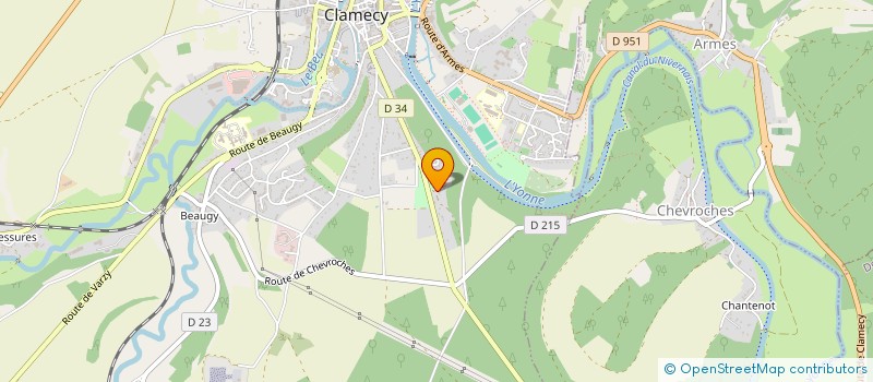 localisation de l'entreprise SCI DU BEUVRON - LA GALETTE à CLAMECY