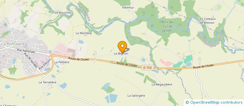 localisation de l'entreprise SCI DU BIGNON  LA ROMAGNE