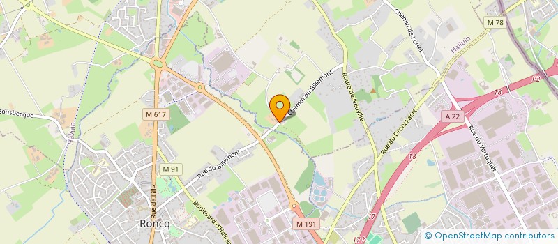 localisation de l'entreprise SCI DU BILLEMONT  HALLUIN