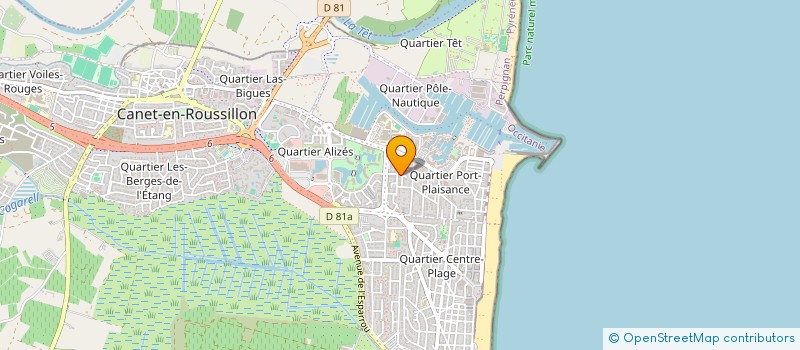 localisation de l'entreprise SCI DU BLEU ROUSSILLON  CANET-EN-ROUSSILLON