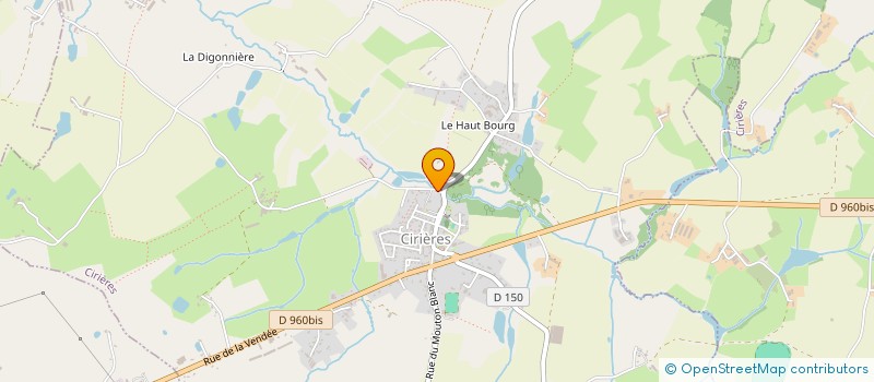 localisation de l'entreprise SCI DU BOCAGE  CIRIERES