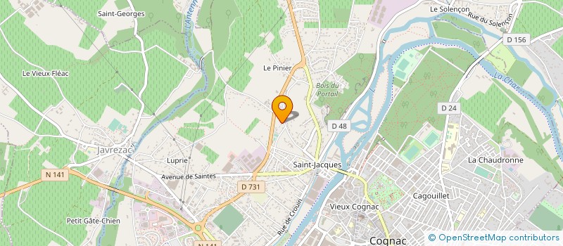 localisation de l'entreprise SCI DU BOIS D ANGELIER à COGNAC
