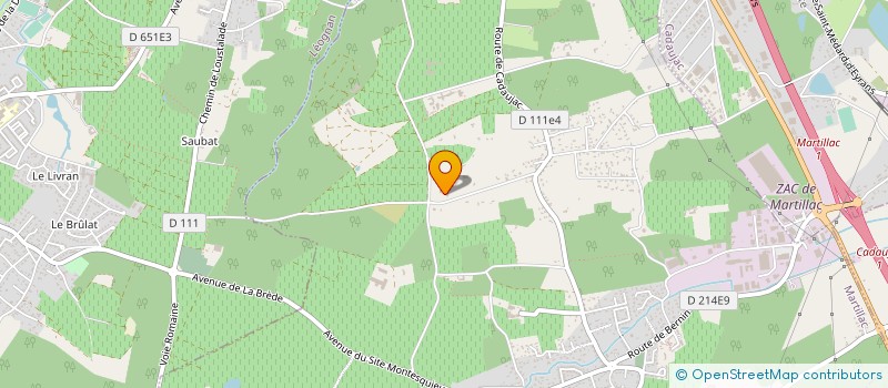 localisation de l'entreprise SCI DU BOIS DE BERNIN  MARTILLAC