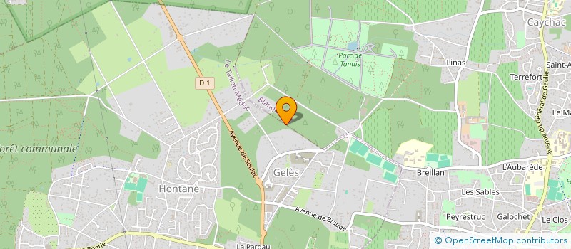 localisation de l'entreprise SCI DU BOIS DE GELES à BLANQUEFORT