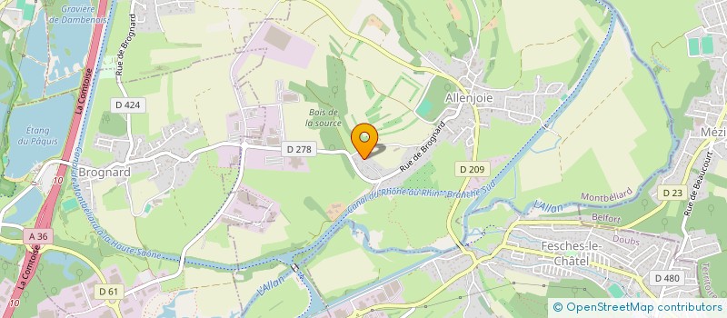 localisation de l'entreprise SCI DU BOIS DE LA DAME  ALLENJOIE