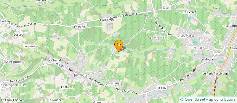 localisation de l'entreprise SCI DU BOIS DE LA GORGE à PORTE-DES-PIERRES-DOREES