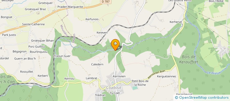 localisation de l'entreprise SCI DU BOIS DE LA ROCHE  COADOUT