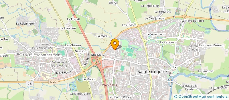 localisation de l'entreprise SCI DU BOIS DE LA TOUCHE  SAINT-GREGOIRE