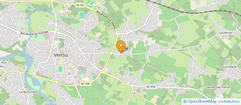 localisation de l'entreprise SCI DU BOIS DES LANDES  VERTOU